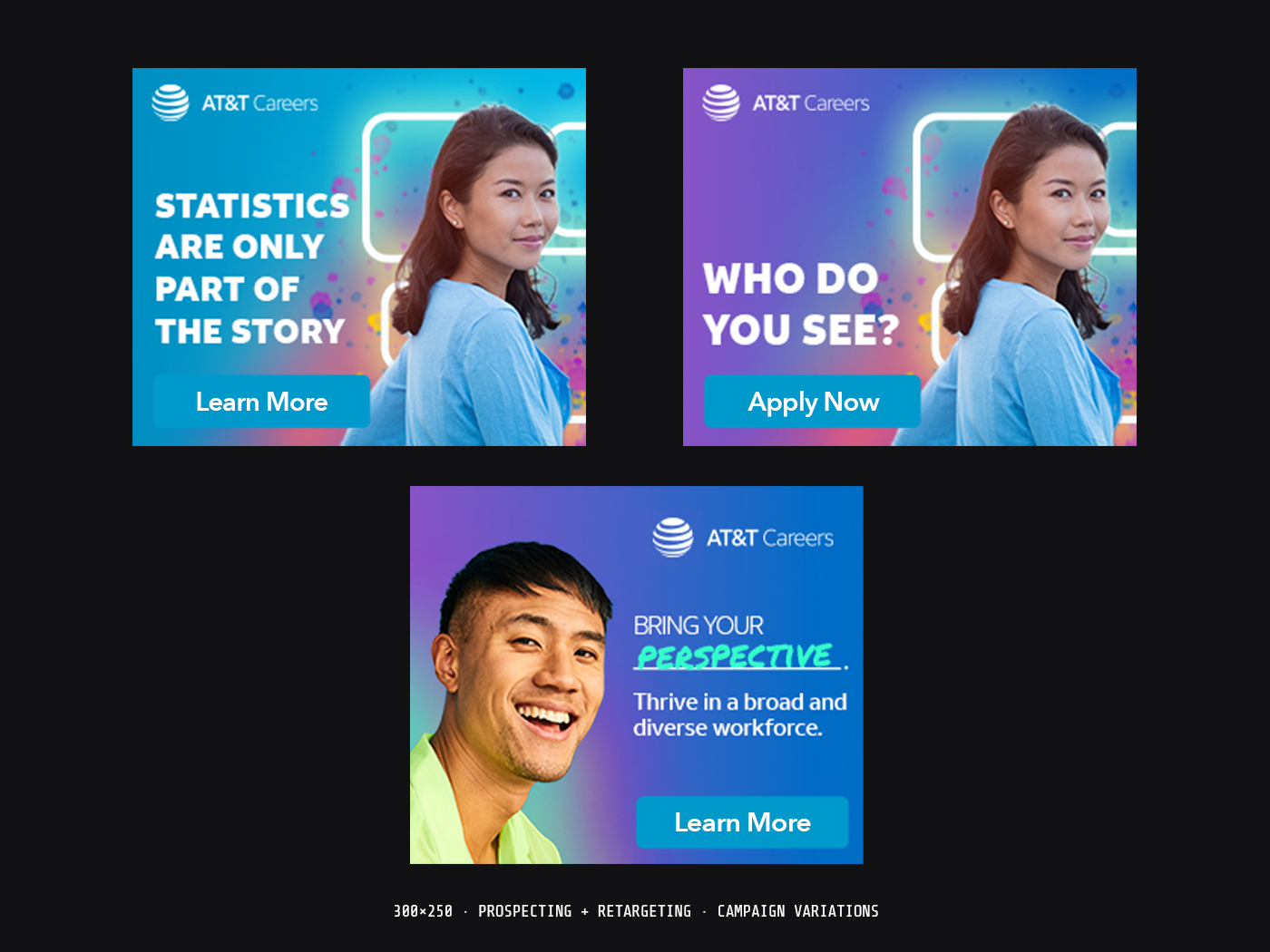 AT&T Careers — 300x250 digital advertising campaign variations