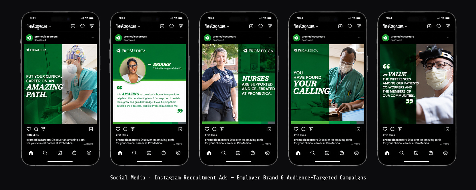 ProMedica — Digital Advertising & Social Media · Banner Ads and Instagram Recruitment Campaigns